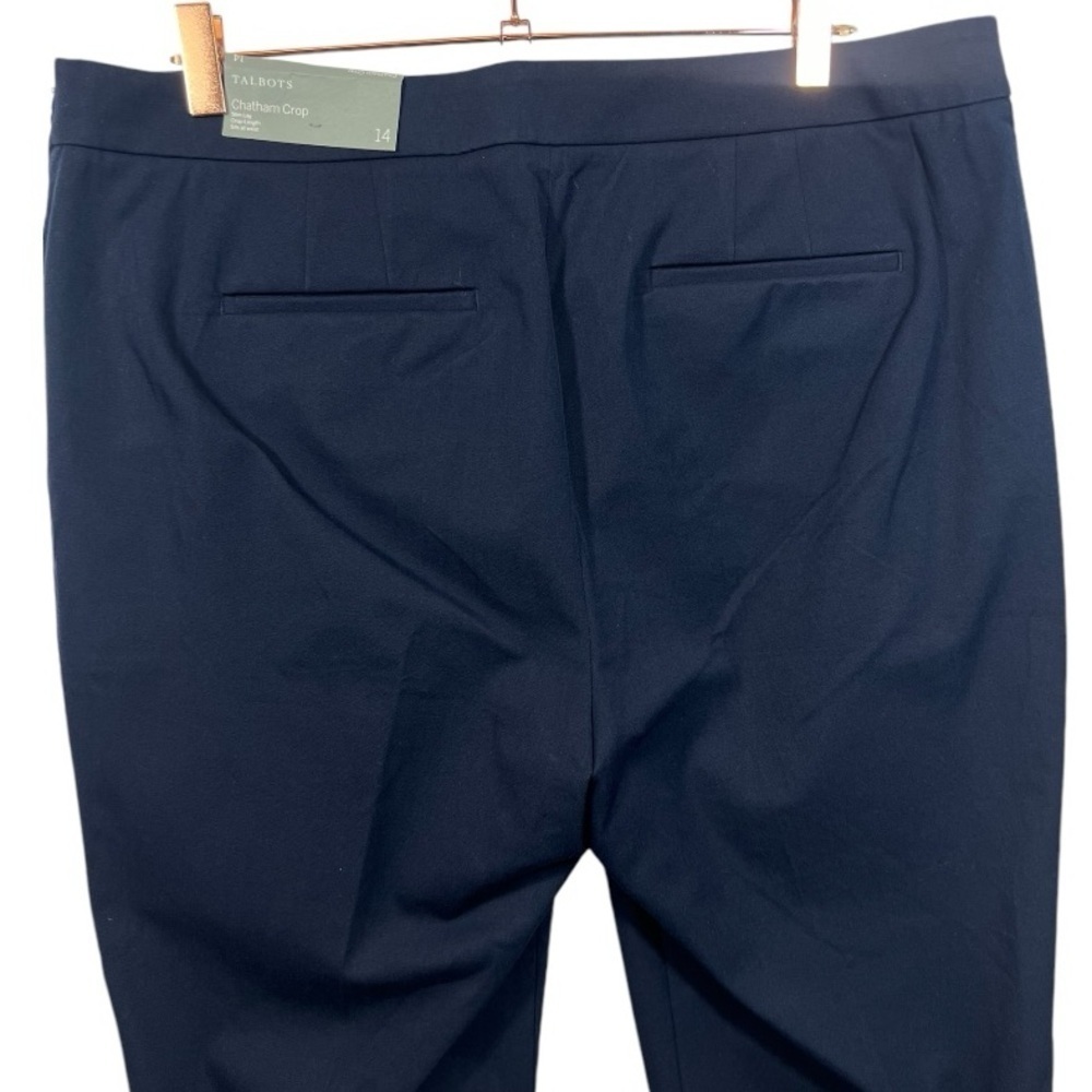 NWT Talbots Chatham Crop Pants Navy 14 - Picture 9 of 13
